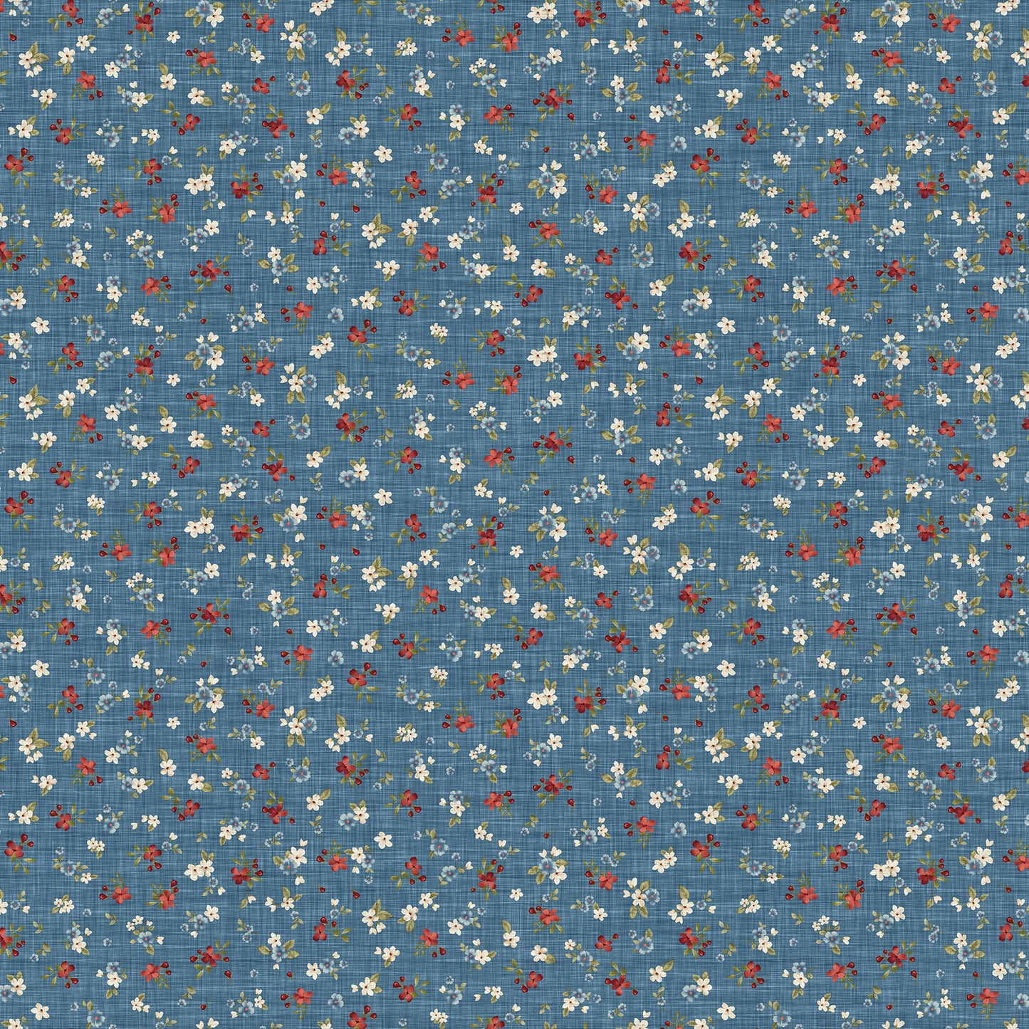 Farmhouse Sampler Floral Toss Blue Multi 28605-44