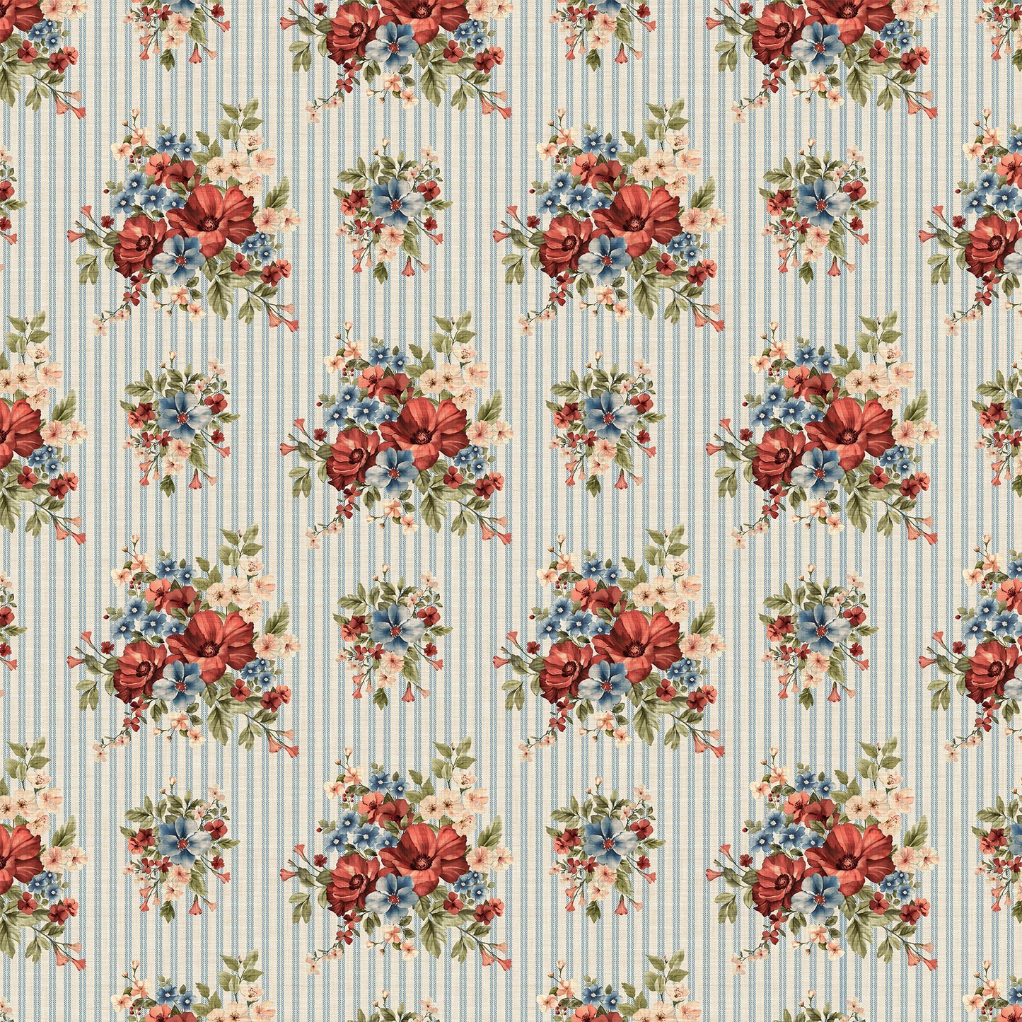 Farmhouse Sampler Floral Bouquet Cream Multi DP28600-11