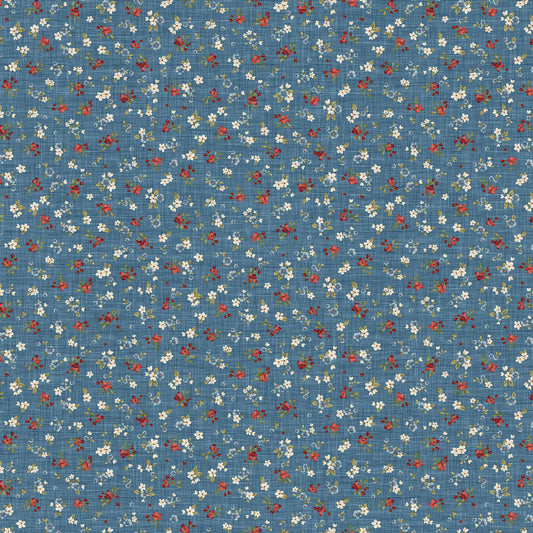 Farmhouse Sampler  Floral Toss Blue Multi 28605-44