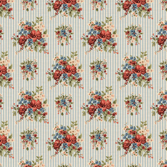 Farmhouse Sampler Floral Bouquet Cream Multi DP28600-11