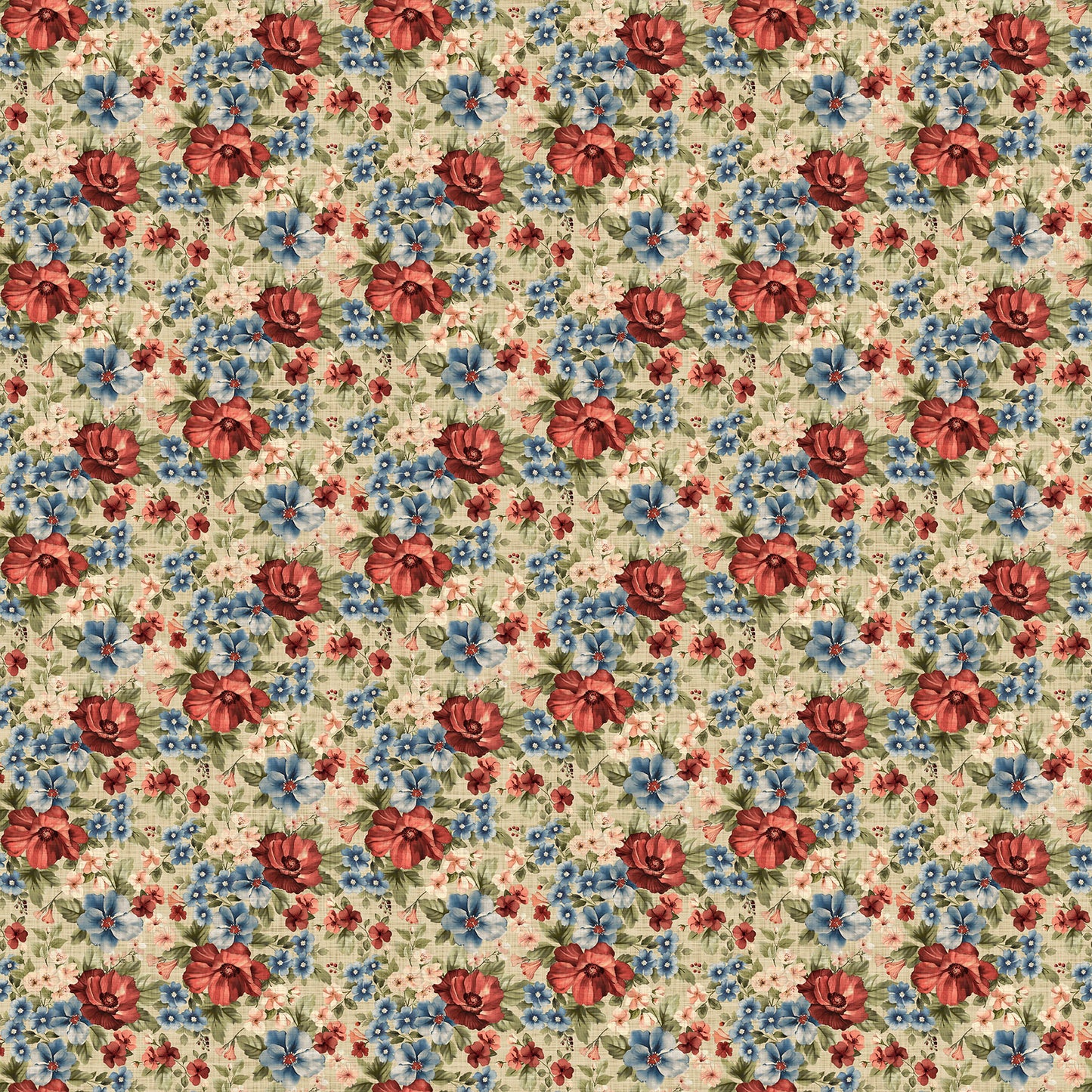 Farmhouse Sampler Packed Floral Beige Multi DP28601-12
