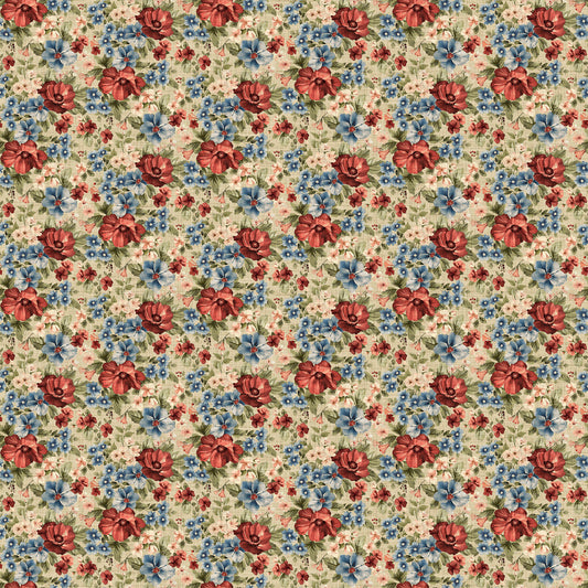 Farmhouse Sampler Packed Floral Beige Multi DP28601-12