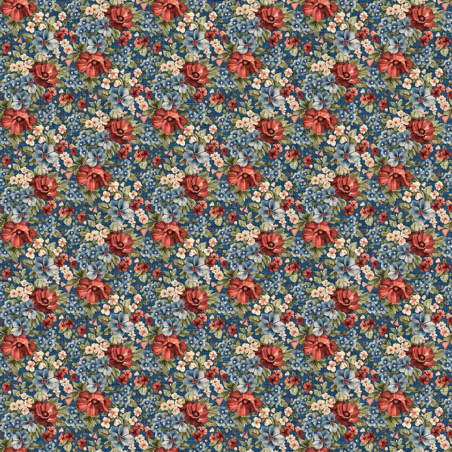 Farmhouse Sampler Packed Floral Navy Multi DP28601-48