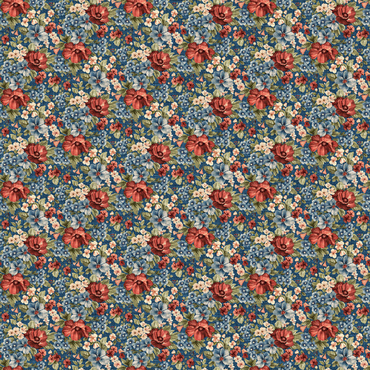 Farmhouse Sampler Packed Floral Navy Multi DP28601-48